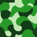 Camouflage pattern. Green texture, vector illustration. Camo print seamless background. Abstract military style backdrop Royalty Free Stock Photo