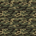 Camouflage pattern for hunting. Army background repeat print. Fashionable stylish element. Texture military camouflage