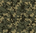 Camouflage pattern for hunting. Army background repeat print. Fashionable stylish element. Texture military camouflage