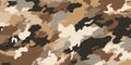 Camouflage pattern, Print texture military camo repeats seamless, style of beige. Military army hunting. Generative AI