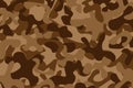 Camouflage seamless brown patter, military background, vector illustration Royalty Free Stock Photo