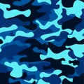 Camouflage seamless color pattern. Army camo, for clothing background. Vector illustration. Sea water camouflage.Classic clothing Royalty Free Stock Photo