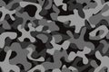 Camouflage seamless dark pattern, military background, vector illustration Royalty Free Stock Photo