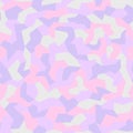 Camouflage seamless geometric pattern. Pale pastel pink repeating camo texture. Royalty Free Stock Photo