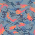 Camouflage seamless moody sky spots pattern background
