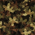 Camouflage seamless pattern background masking camo repeat print Royalty Free Stock Photo