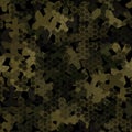 Camouflage seamless pattern background masking camo repeat print Royalty Free Stock Photo