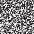 Camouflage seamless pattern in black and white Royalty Free Stock Photo