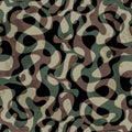 Camouflage seamless pattern with grunge effect Royalty Free Stock Photo