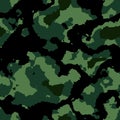 Camouflage seamless pattern. Military background. Vector illustration. EPS 10. Royalty Free Stock Photo