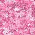 Camouflage seamless pattern with pink hexagonal endless geometric camo