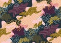 Camouflage seamless pattern. Royalty Free Stock Photo