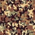 Camouflage seamless pattern with star shapes. Royalty Free Stock Photo