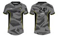 Camouflage Sports t-shirt jersey design concept vector template football jersey concept with front and back view