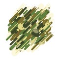 Camouflage style, army or hunting stylized drawing of a protective form