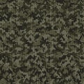 Camouflage Style Knitted Pattern in Dark Green Colors