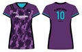 Camouflage Women Sports Jersey t-shirt design concept Illustration suitable for girls and Ladies for Volleyball jersey, Football,