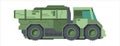 Camouflaged military truck. Green wheeled lorry M939 for transportation military goods soldiers armored protection from