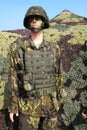 Camouflaged soldier