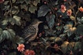 Camouflaged Songbird Indistinguishable from Vibrant Foliage