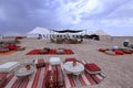 Camp on Agafay desert. Morocco