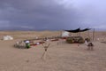 Camp in Agafay desert, Morroco Royalty Free Stock Photo