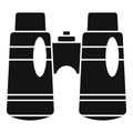 Camp binocular icon, simple style