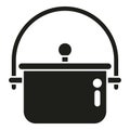 Camp cauldron icon simple vector. Travel equipment