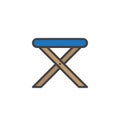 Camp chair filled outline icon