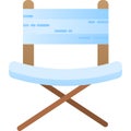 Camp chair icon fishing foldable stool vector