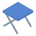 Camp chair icon, isometric style