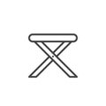 Camp chair line icon