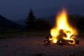 Camp fire Royalty Free Stock Photo