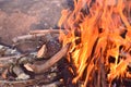 camp fire Royalty Free Stock Photo