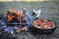 Camp fire homemade dish natural