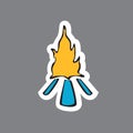 camp fire. Vector illustration decorative design Royalty Free Stock Photo