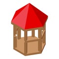 Camp gazebo icon isometric vector. Camping tent Royalty Free Stock Photo