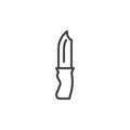 Camp knife line icon