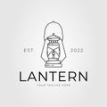 camp lantern or mining lamp logo vector illustration design Royalty Free Stock Photo