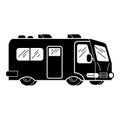 Camp motorhome icon, simple style