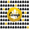 Camp Postcard Design Royalty Free Stock Photo