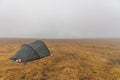 Camp in the Sarek national park in Northern Sweden, Lapland in autumn Royalty Free Stock Photo