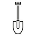 Camp shovel icon outline vector. Travel camping