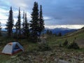 Camp on Silvercup Ridge Royalty Free Stock Photo