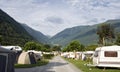 Camp site in Alps Royalty Free Stock Photo