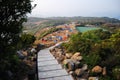 Camp site by a hill Royalty Free Stock Photo