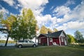 Camp site house and car Royalty Free Stock Photo