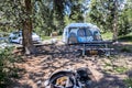 Camp site at Jenny lake Grand tetons Wyoming USA Royalty Free Stock Photo