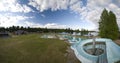 Camp site panorama Royalty Free Stock Photo