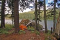 Camp site and Serene Lake, Oregon